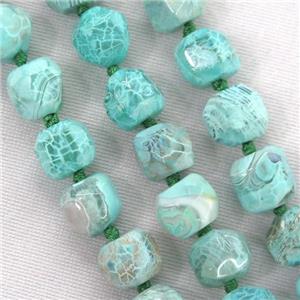 green Dragon veins agate beads, faceted round, approx 12-13mm