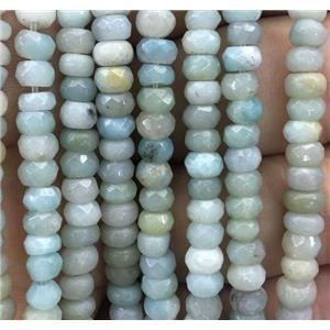 Amazonite bead, faceted rondelle, approx 3x5mm