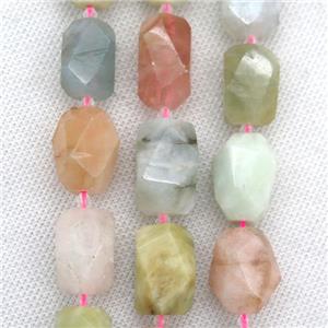 multi-color Morganite nugget beads, freeform, approx 15-22mm