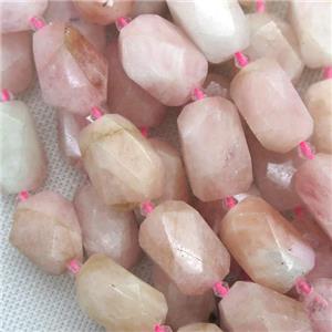 pink Morganite nugget beads, freeform, approx 15-22mm
