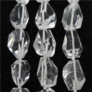 natural Clear Quartz nugget beads, freeform, approx 15-25mm