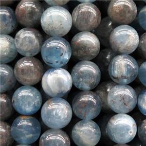 natural blue Kyanite beads, round, approx 6mm dia