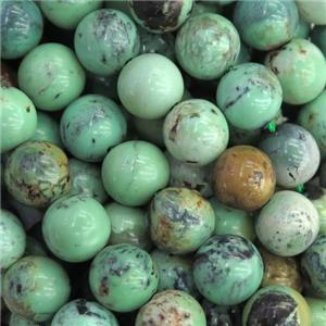 natural Green Mongolian Turquoise Beads Smooth Round, approx 8mm dia