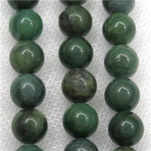 round green African Verdite beads, approx 4mm dia