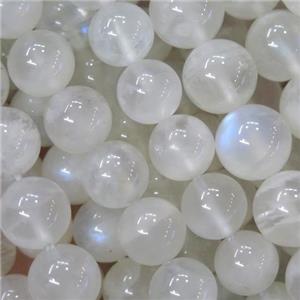 round natural rainbow MoonStone Beads, AA-grade, approx 10mm dia
