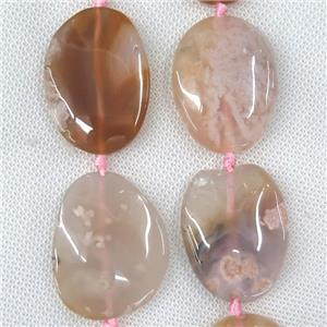pink Cherry Agate slab beads, freeform, approx 25-40mm