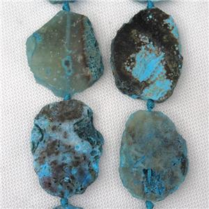 blue Ocean Agate slab beads, approx 30-50mm