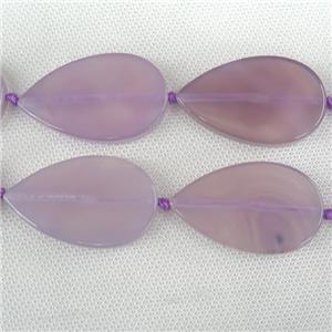 purple Agate Beads, teardrop, dye, approx 30-50mm
