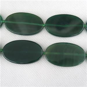 green Agate Beads, oval, dye, approx 30-50mm
