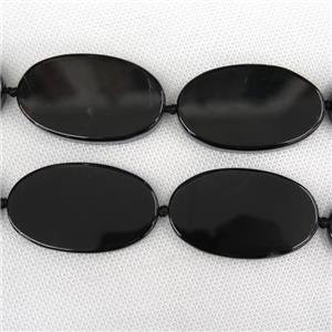 black Agate Beads, oval, dye, approx 30-50mm