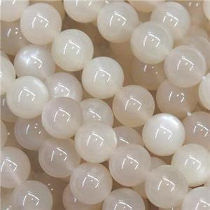 white MoonStone Beads, round, B-grade, approx 6mm dia
