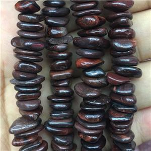 red Tiger eye stone beads, chip, approx 10-14mm, 3-5mm thickness