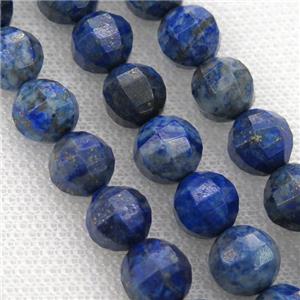 blue Lapis Lazuli, faceted round, approx 9-10mm