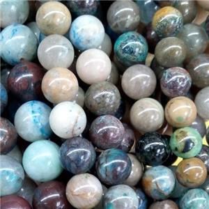 round natural Chrysocolla Beads, multi color, approx 10mm dia