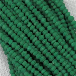 tiny green synthetic turquoise rondelle Beads, approx 2-4mm dia