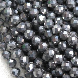 faceted round Terahertz Stone Beads, approx 2mm dia