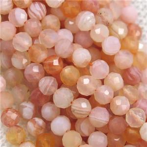 red Botswana Agate Beads, faceted round, approx 4mm dia