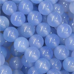 round blue Chalcedony beads, approx 6mm dia