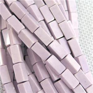 purple Oxidative Agate cuboid beads, approx 4x8mm