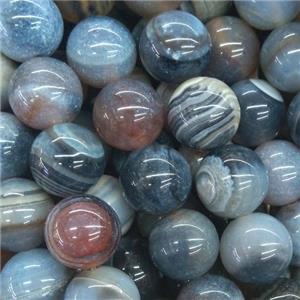round Fire Agate beads, multi color, approx 12mm dia
