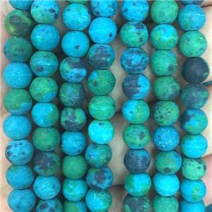round Chrysocolla stone beads, matte, Synthetic, approx 10mm dia