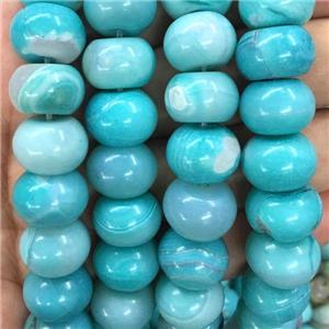 blue Agate rondelle beads, approx 10x14mm