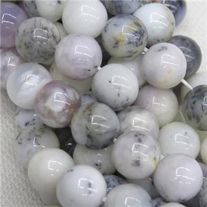 round white Moss Opal Jasper beads, approx 8mm dia