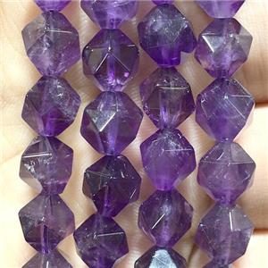 faceted round purple Amethyst Beads, approx 8mm dia