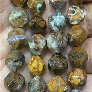 coffee Opal Jasper beads, faceted round, approx 10mm dia