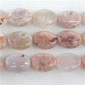 natural Cherry blossom Agate oval beads, approx 15x20mm