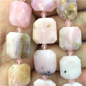 pink Opal square Beads, approx 15x15mm