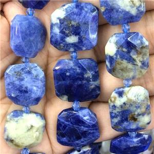 blue Sodalite square Beads, approx 15x15mm
