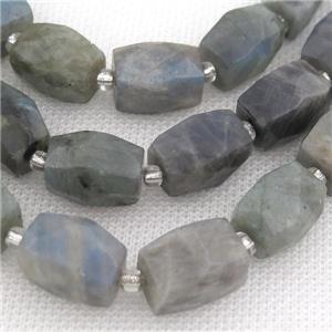 Labradorite Beads, faceted Cuboid, approx 12-16mm