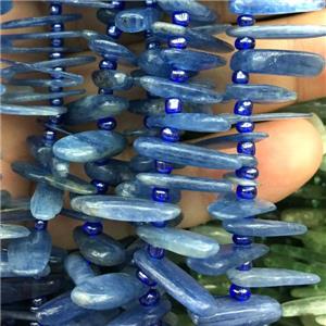 blue Kyanite Beads, freeform, approx 3-25mm