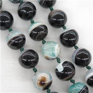green Druzy Agate beads, round, approx 20mm dia