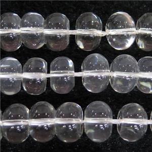 smooth rondelle Clear Quartz Beads, approx 6x10mm