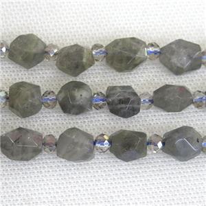 Labradorite Irregular Beads, approx 8-13mm