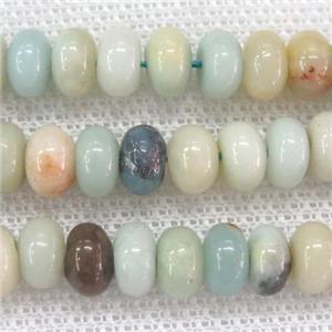 Chinese Amazonite rondelle beads, approx 5x8mm