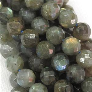 faceted round Labradorite Beads, approx 8mm dia