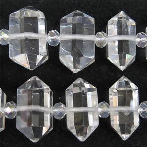 AA grade Clear Crystal Quartz point bullet beads, approx 15-30mm