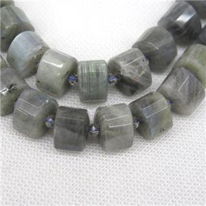Labradorite triangle beads, faceted, approx 15mm