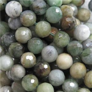 natural Sinkiang Jadeite Beads, green, round, approx 8mm dia
