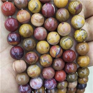 red Mexico Nueva Agate Beads, round, approx 8mm dia