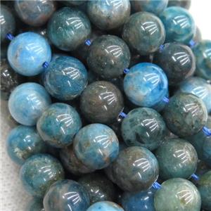 blue Apatite Beads, round, approx 8mm dia