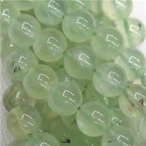 green Prehnite Beads, round, approx 8mm dia