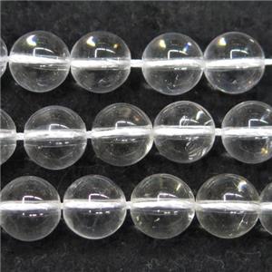 round Clear Quartz Beads, approx 12mm dia