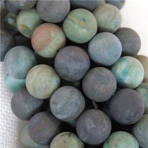 round Green African Turquoise Beads, matte, approx 4mm dia