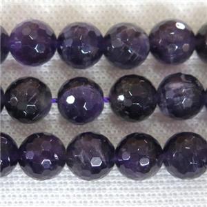 Purple Amethyst Beads, faceted round, approx 4mm dia
