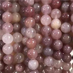 round Strawberry Quartz Beads, approx 12mm dia