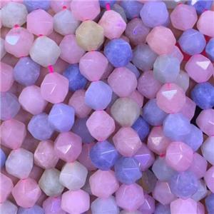Morganite Beads, star-cutting, multicolor, approx 10mm dia